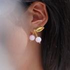 Cherry Faux Gemstone Alloy Earring