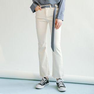 Fray Edge Cropped Jeans