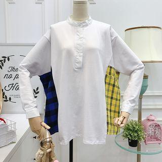 Loose-fit Patchwork Long Top