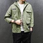 Applique Hooded Utility Jacket