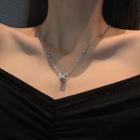 Stainless Steel Pendant Necklace X341 - Silver - One Size