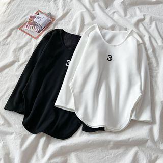 Long-sleeve Number T-shirt