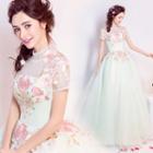 Embroidered Bridal Gown