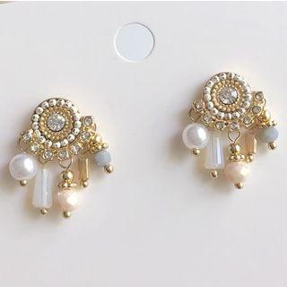 Faux Pearl Drop Earring / Ear Clip