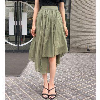 Asymmetric Gathered Skirt