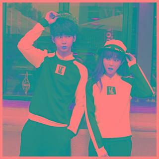 Lettering Color-block Matching Couple Sweatshirt