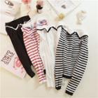 Collared Striped Long-sleeve Knit Top