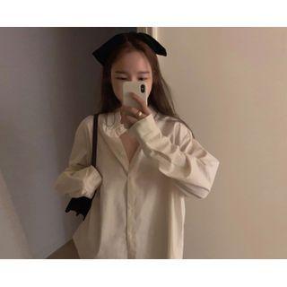 [dearest] Plain Oversize Shirt One Size