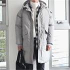 Hooded Boxy-fit Long Padded Coat