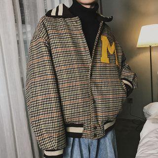 Alphabet Applique Houndstooth Jacket