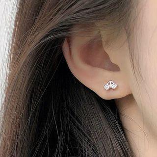 925 Sterling Silver Rhinestone Car Earring
