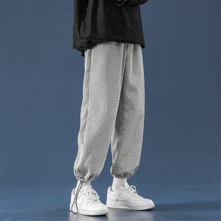 Plaid Harem Pants / Set Of 2
