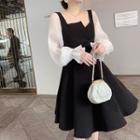Panel Sleeve Asymmetric A-lien Dress