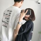 Embroidered Lettering Loose-fit Short-sleeve T-shirt