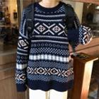 Loose Fit Sweater As Shown In Figure - One Size