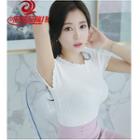 Frilled Knit Short-sleeve T-shirt