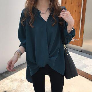 Plain Dip Back Blouse