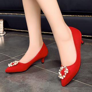 Embellished Kitten Heels