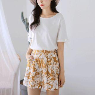 Beribboned Short-sleeve T-shirt