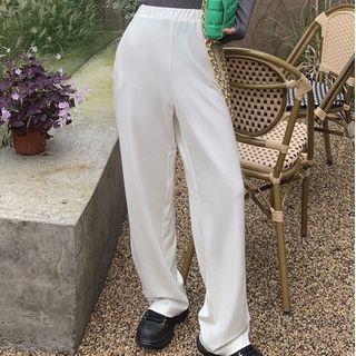 Striped Straight-leg Sweatpants