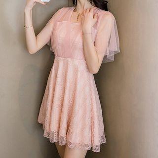 A-line Mesh Cocktail Dress