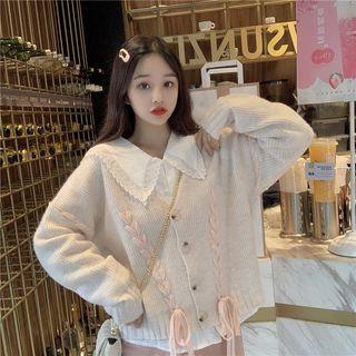 Sailor Collar Blouse / Lace-up Cardigan