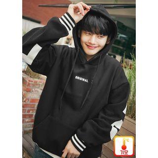 Fleece-lined Lettering Hoodie