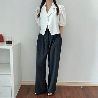 Puff-sleeve Single Breasted Jacket