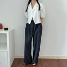 Puff-sleeve Single Breasted Jacket