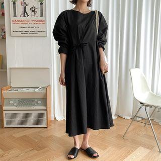 Tie-side Loose-fit Long Dress