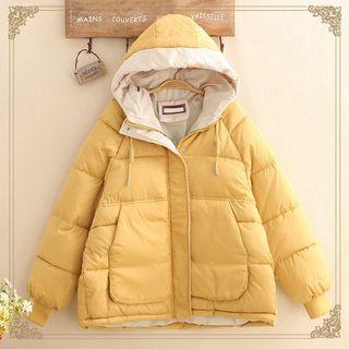 Dual-pocket Padded Hood Jacket