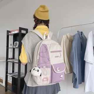 Color Block Drawstring Backpack