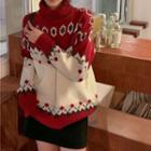 High-neck Christmas Sweater