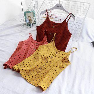 Dotted Button Camisole Top