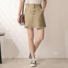 Asymmetrical Mini A-line Skirt
