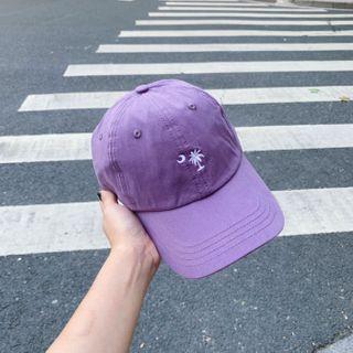Embroidered Tree Baseball Cap Grayish Purple - M