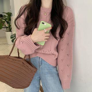 Perforated Cardigan Pink - One Size