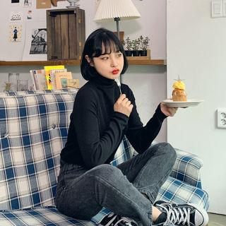 Turtleneck Basic Plain Top