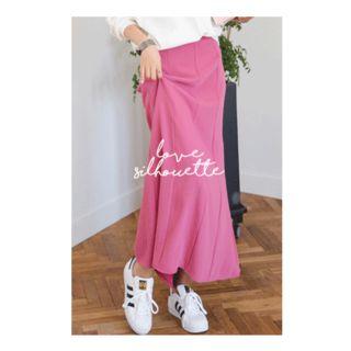 Paneled A-line Maxi Skirt