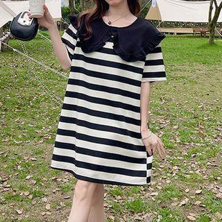 Striped Mini Shift Dress