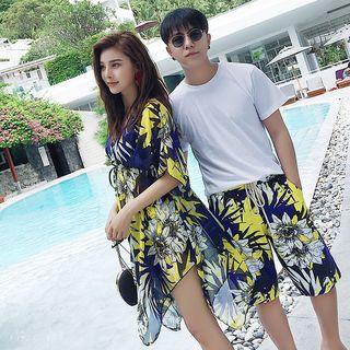Couple Matching Printed Bikini / Cover Up / Shorts / Set