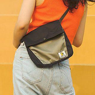 Applique Color Panel Crossbody Bag