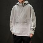 Color Block Washed Cargo Hoodie
