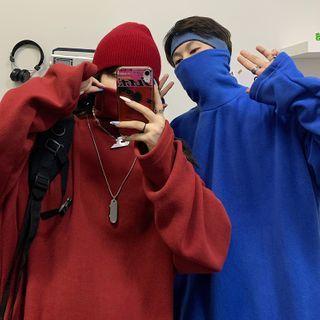 Couple Matching Turtleneck Fleece Sweatshirt