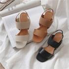 Genuine Leather Double-strap Sandals