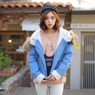 Faux Fur Hooded Jacket