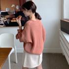 Wool Blend Rib-knit Boxy Sweater