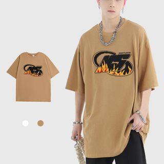 Flame Embroidered T-shirt