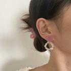 Floral Sterling Silver Ear Stud / Clip On Earring