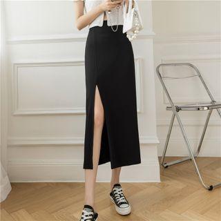 Midi Slit Pencil Skirt